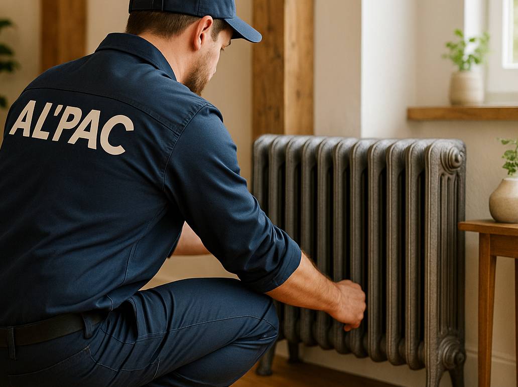 Installation de pompe à chaleur air eau avec plancher chauffant en Savoie
