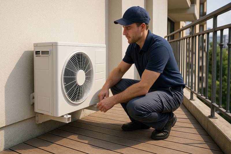 Pose de pompe à chaleur en appartement à Grenoble 